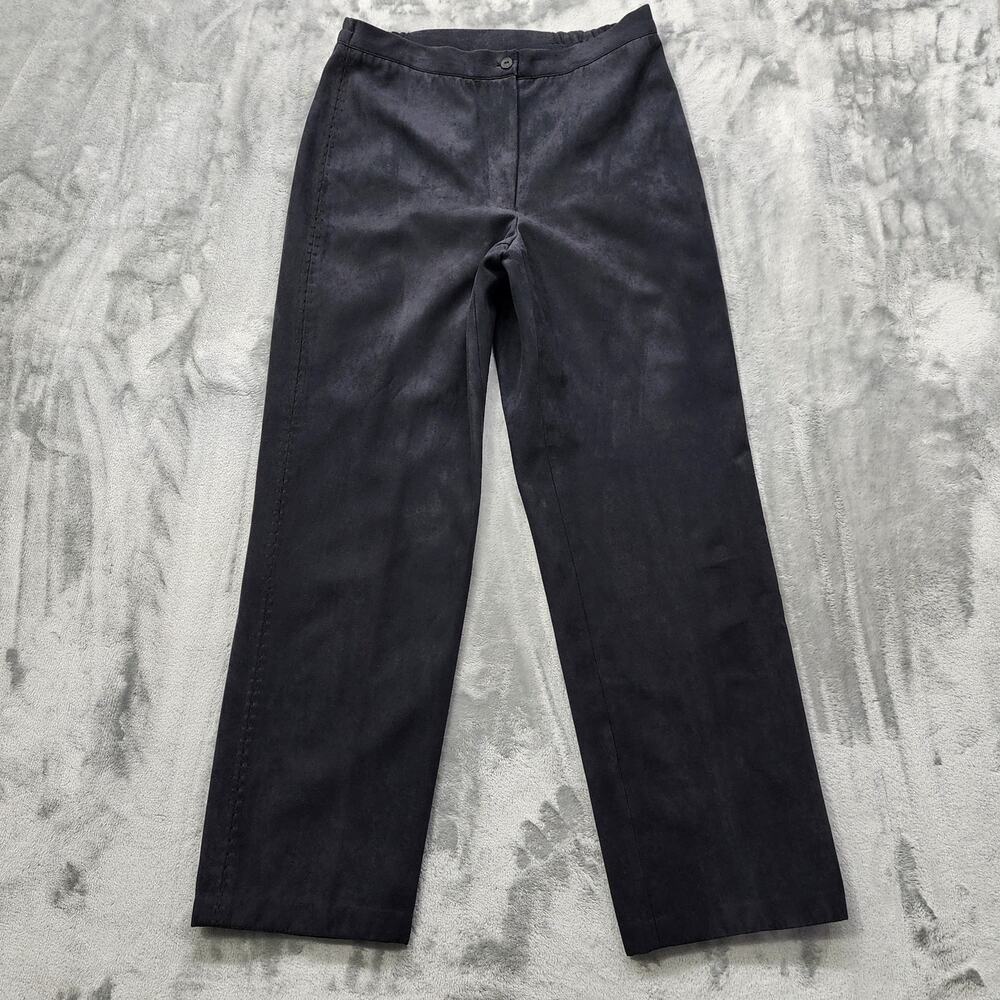 Hearts of Palm Pants Women 8 Black Sueded Sultan of Swing High Rise Straight Leg